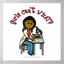 Dark Female Scientist posters