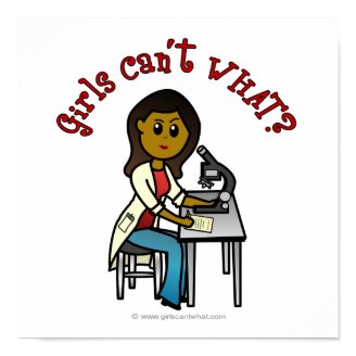 Dark Female Scientist Poster