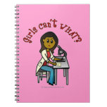 Dark Female Scientist Spiral Note Book