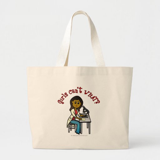 Dark Female Scientist Tote Bag