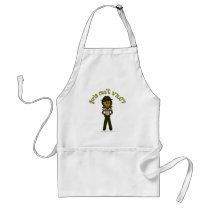 Dark Female Sheriff in Brown Uniform aprons