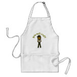 Dark Female Sheriff in Brown Uniform Apron