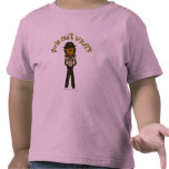 Dark Female Sheriff in Brown Uniform Tee Shirts