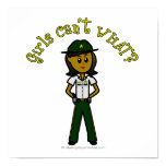 Dark Female Sheriff in Green Uniform Poster