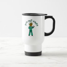 Dark Female Surgeon in Green Scrubs Coffee Mug