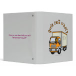 Dark Female Truck Driver 3 Ring Binders