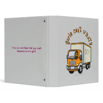 Dark Female Truck Driver binders