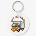 Dark Female Truck Driver Keychains