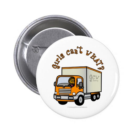 Dark Female Truck Driver Pin