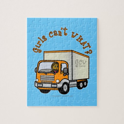 Dark Female Truck Driver Puzzle