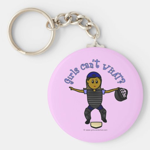 Dark Female Umpire Key Chain