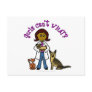 Dark Female Veterinarian Postcard