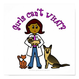Dark Female Veterinarian Print