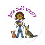 View more Dark Female Veterinarian Stickers personalized gift ideas for girls Dark Female Veterinarian Stickers