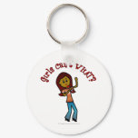 Dark Female Vocalist Keychains