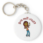 Dark Female Vocalist Keychains