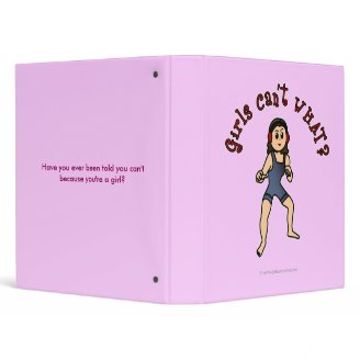 Dark Female Wrestler 3 Ring Binder