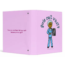 Dark Female X-Ray Technologist 3 Ring Binders