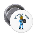 Dark Female X-Ray Technologist Button
