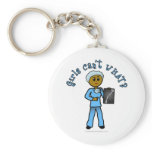 Dark Female X-Ray Technologist Key Chains