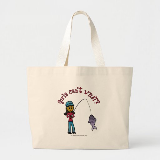 Dark Fishing Girl Tote Bag