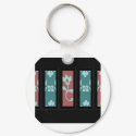 Dark Floral Print keychains by NixxysPicks Dark Floral Print keychains