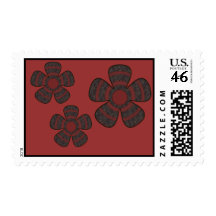 dark flowers stamp
