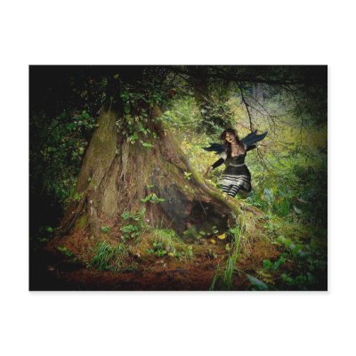 Dark Forest Fey Postcard by Guiltypleasures