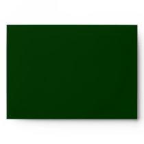 Dark Forest Green A7 Scrollwork Monogram Envelopes