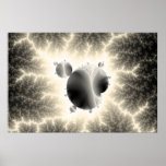 Dark fractal composition #10 poster