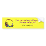 Dark Gamer Girl Bumper Sticker
