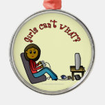 Dark Gamer Girl Christmas Tree Ornament