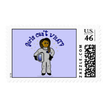 Dark Girl Astronaut Postage