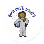 Dark Girl Astronaut Stickers