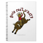 Dark Girl Bull Rider Spiral Note Book