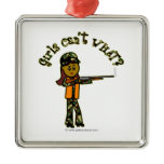 Dark Girl Hunting Christmas Ornament