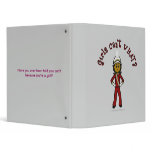 Dark Girl in Red Marching Band Uniform Vinyl Binders