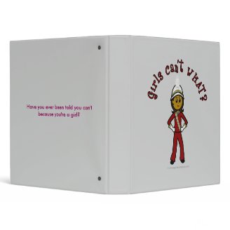 Dark Girl in Red Marching Band Uniform Vinyl Binders