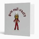 Dark Girl in Red Marching Band Uniform Binder