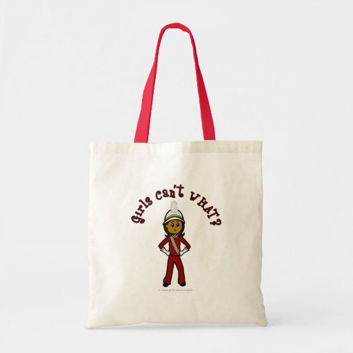 Dark Girl in Red Marching Band Uniform Canvas Bag
