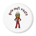 Dark Girl in Red Marching Band Uniform Magnets