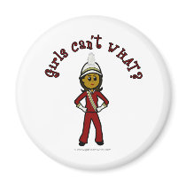 Dark Girl in Red Marching Band Uniform