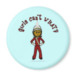 Dark Girl in Red Marching Band Uniform Fridge Magnet