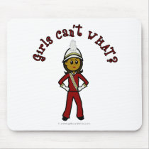 Dark Girl in Red Marching Band Uniform
