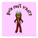 Dark Girl in Red Marching Band Uniform Posters