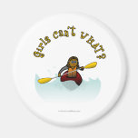 Dark Girl Kayaker Magnets