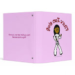 Dark Girl Martial Artist 3 Ring Binders