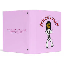 Dark Girl Martial Artist 3 Ring Binders