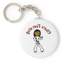 Dark Girl Martial Artist keychains