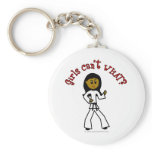Dark Girl Martial Artist Keychains